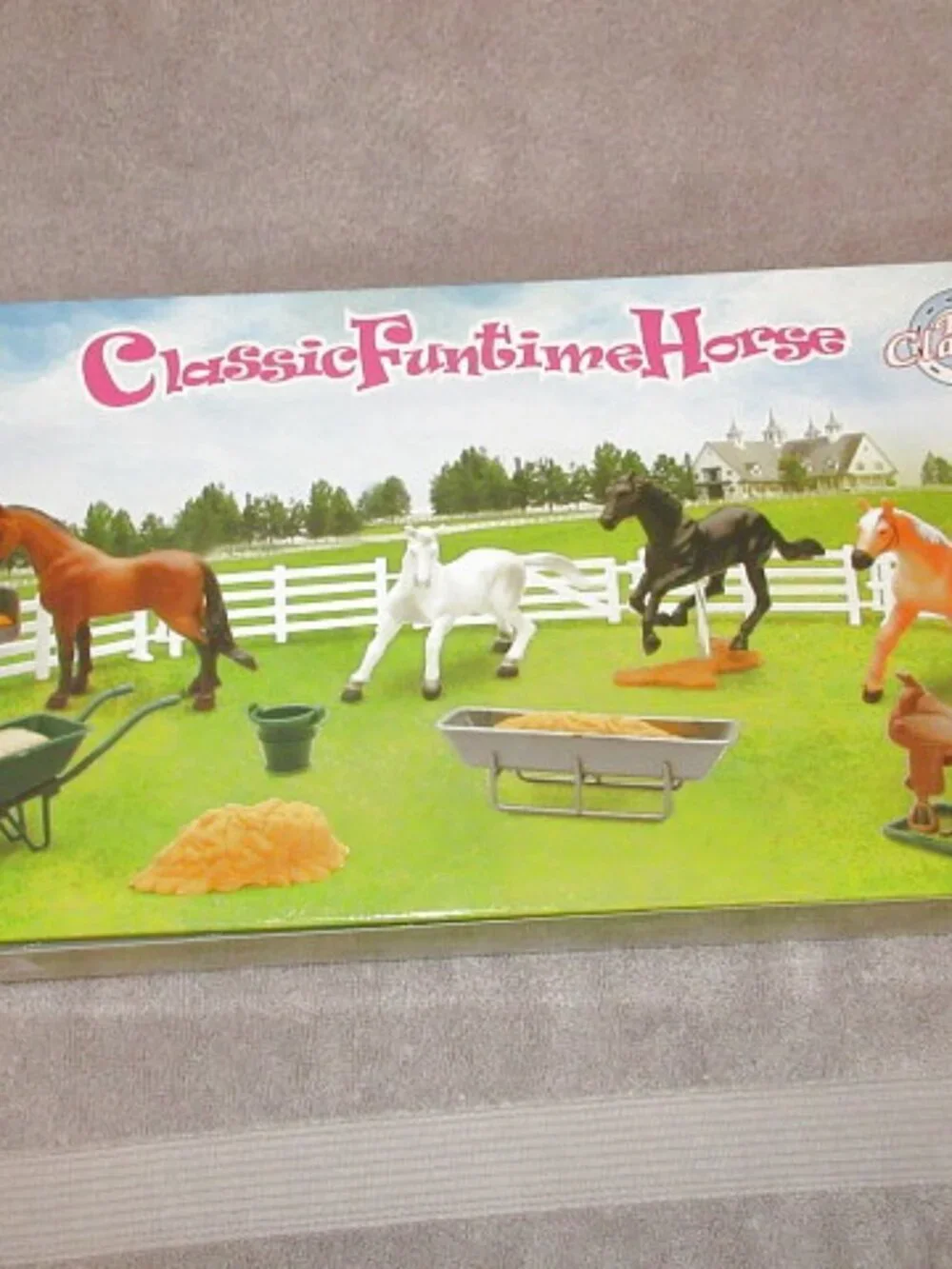 New Ray Horse Play Set 13+ Piece Country Life Saddle Farmer Ranch Western Cowboy